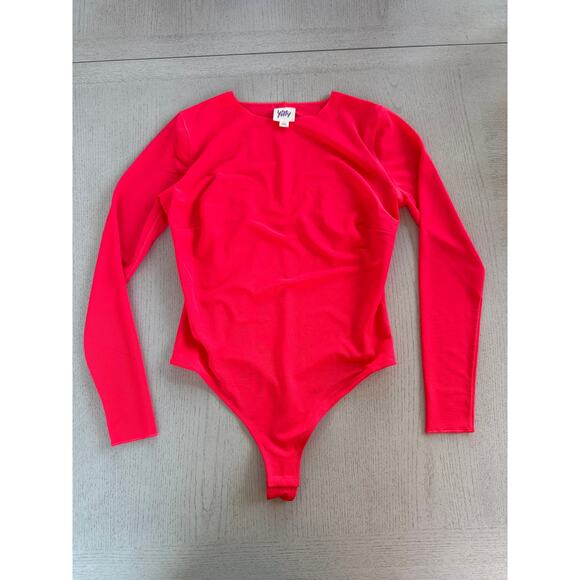 Yitty Mesh Me Smoothing Sleeved Bodysuit Hot Pink Barbiecore Baddie (B1) - Picture 1 of 6